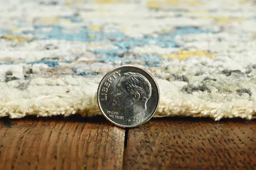 5' X 8' Silver Black And Orange Abstract Distressed Area Rug