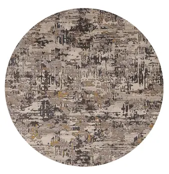 8' Gray Round Area Rug