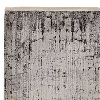 8' Ivory And Gray Abstract Distressed Runner Rug
