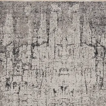 4' X 6' Ivory And Gray Abstract Distressed Area Rug