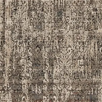 4' X 6' Gray And Tan Abstract Distressed Area Rug