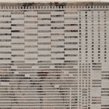 4' X 6' Beige And Ivory Abstract Area Rug