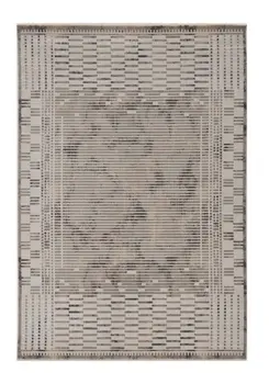 4' X 6' Beige And Ivory Abstract Area Rug
