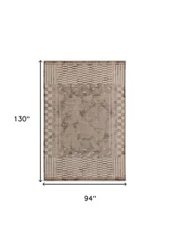 8' X 11' Taupe And Tan Abstract Area Rug