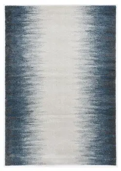 5' X 8' Ivory And Blue Ombre Area Rug
