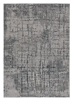 10' X 13' Gray And Ivory Abstract Area Rug