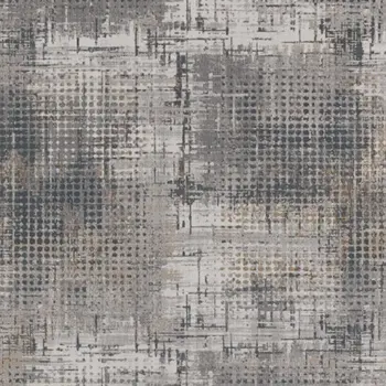 7' X 10' Ivory Navy and Gray Abstract Area Rug