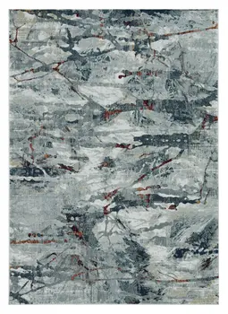 3' X 5' Gray Abstract Area Rug