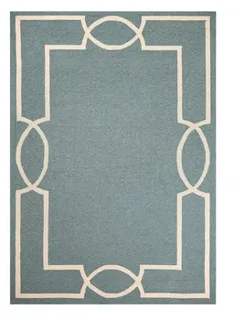 7' X 10' Gray And Ivory Round Handmade Indoor Outdoor Area Rug