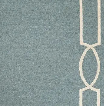 7' X 10' Gray And Ivory Round Handmade Indoor Outdoor Area Rug