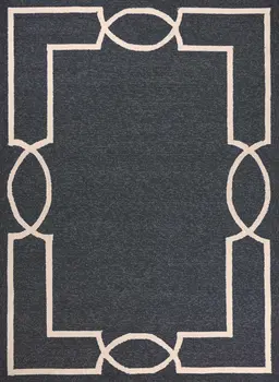 2' X 3' Gray And Ivory Handmade Indoor Outdoor Area Rug
