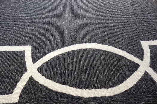 2' X 3' Gray And Ivory Handmade Indoor Outdoor Area Rug