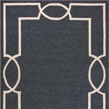 2' X 3' Gray And Ivory Handmade Indoor Outdoor Area Rug