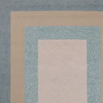 8' X 11' Blue And Beige Handmade Indoor Outdoor Area Rug