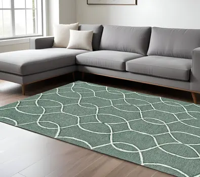 12' X 15' Gray And Ivory Wool Moroccan Hand Tufted Area Rug
