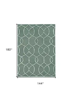 12' X 15' Gray And Ivory Wool Moroccan Hand Tufted Area Rug