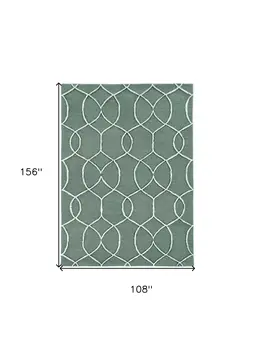 9' X 13' Gray and Ivory Wool Moroccan Hand Tufted Area Rug