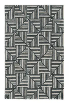 12' X 15' Beige And Charcoal Wool Geometric Hand Tufted Area Rug