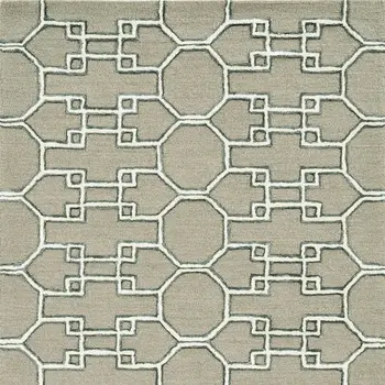 9' X 13' Brown and Ivory Wool Trellis Hand Tufted Area Rug