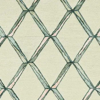 12' X 15' Cream Wool Geometric Hand Tufted Area Rug