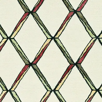 8' Gold And Ivory Wool Geometric Hand Tufted Runner Rug