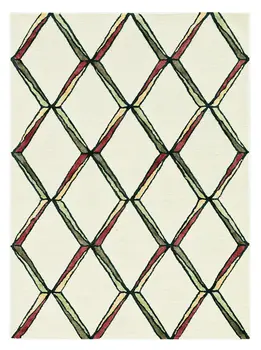 8' Gold And Ivory Wool Geometric Hand Tufted Runner Rug