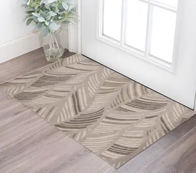 3' X 5' Gray Tropical Botanical Area Rug