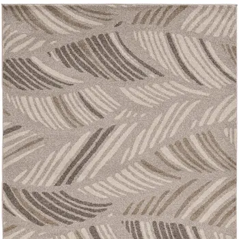 3' X 5' Gray Tropical Botanical Area Rug
