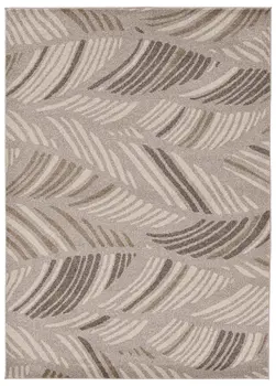 3' X 5' Gray Tropical Botanical Area Rug