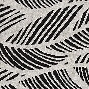 7' X 10' Black And White Abstract Indoor Outdoor Area Rug