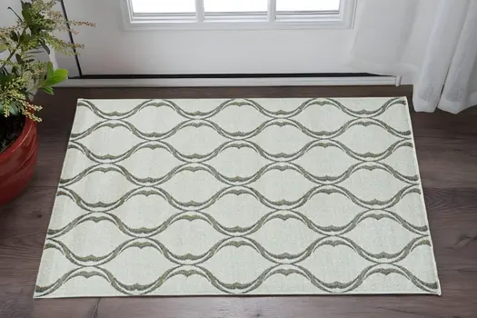 3' X 5' Sand Polypropylene Rug