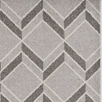 5' X 8' Gray Geometric Indoor Outdoor Area Rug