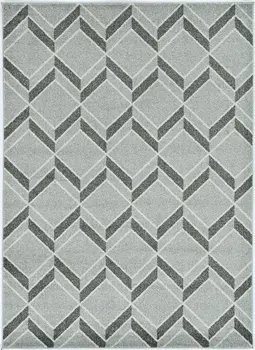 7' X 10' Gray Geometric Indoor Outdoor Area Rug