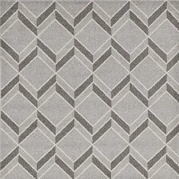 7' X 10' Gray Geometric Indoor Outdoor Area Rug