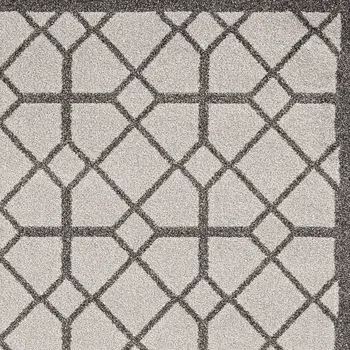 7' X 10' Gray Geometric Indoor Outdoor Area Rug