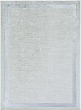 5' X 8' Ivory And Silver Geometric Area Rug