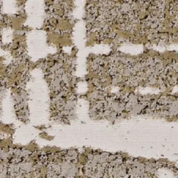 10' X 13' Ivory Gold Machine Woven Abstract Indoor Area Rug