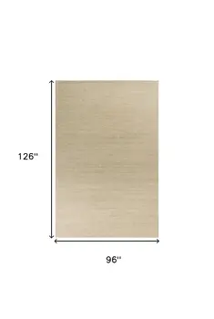 8' X 11' Tan And Ivory Hand Woven Area Rug