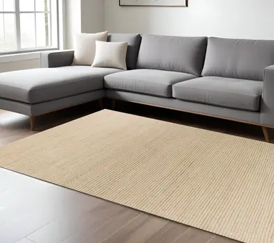 8' X 11' Ivory Hand Woven Area Rug