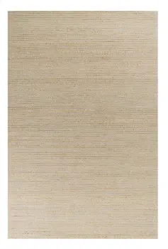 5' X 7' Tan And Ivory Hand Woven Area Rug