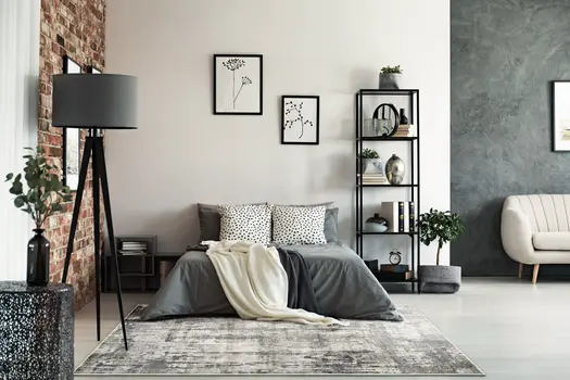 3' X 5' Light Gray And Dark Gray Abstract Distressed Area Rug