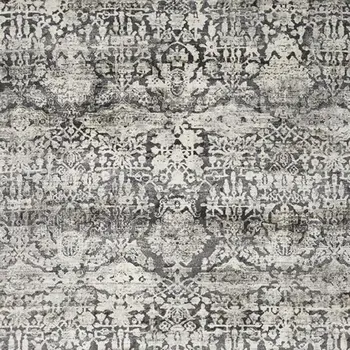 3' X 5' Gray Floral Area Rug