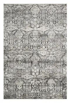 5' X 8' Gray Floral Area Rug