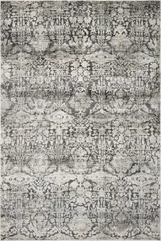 9' X 13' Gray Floral Area Rug