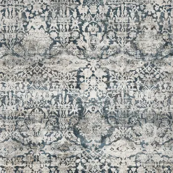 3' X 5' Teal Floral Area Rug