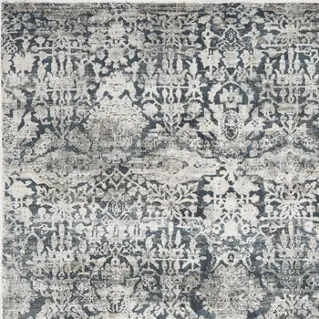 5' X 8' Teal Floral Area Rug