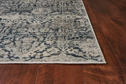 5' X 8' Teal Floral Area Rug