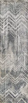 8' Gray Chevron Runner Rug