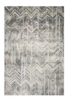 9' X 13' Gray Chevron Area Rug