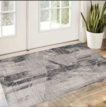 3' X 5' Gray Abstract Area Rug